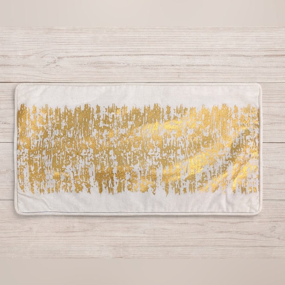 White With Gold Foil Pillow Cover - 18” Length